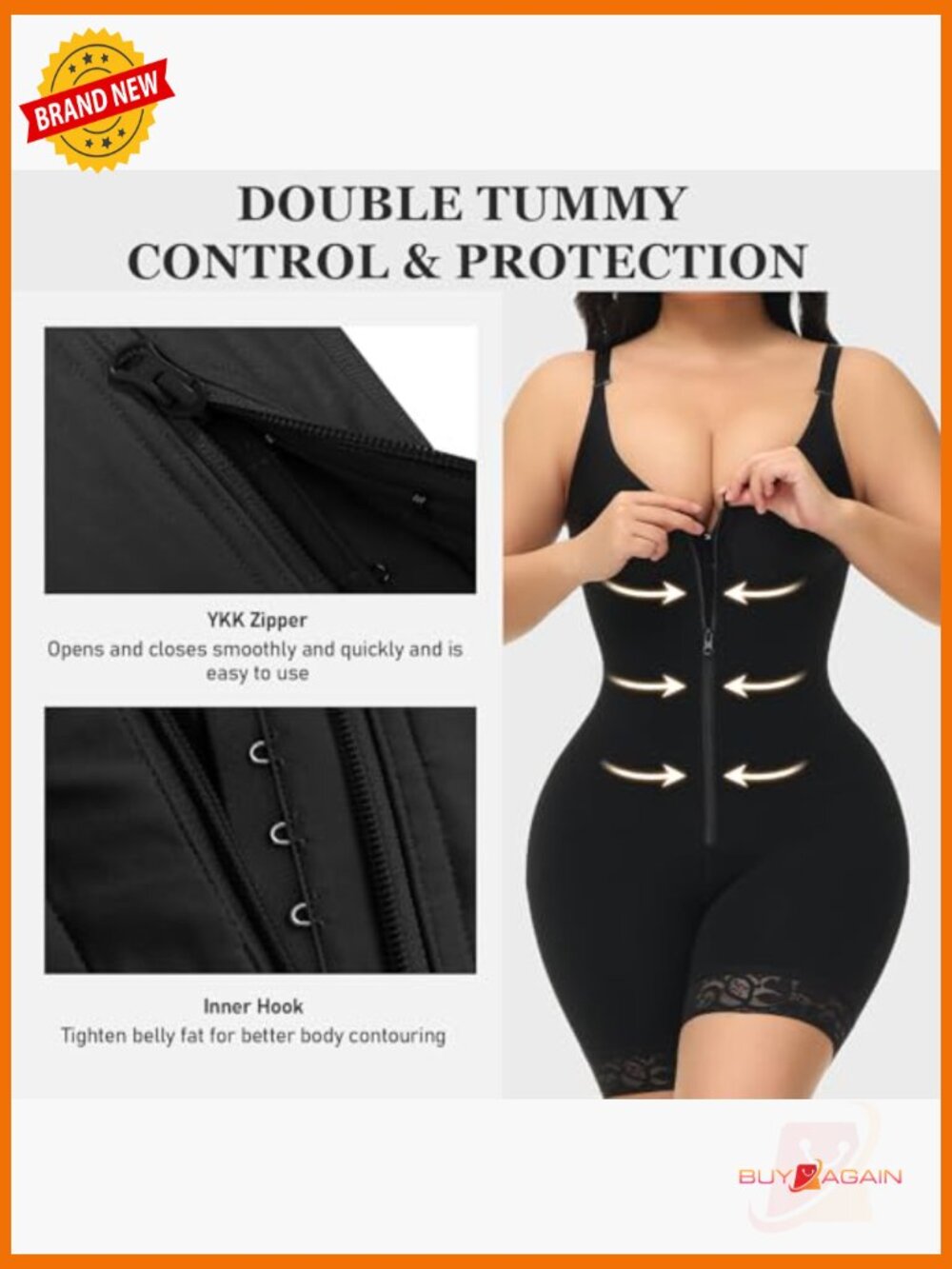 Faja Tummy Control Shapewear Bodysuit Butt Lifter Post Surgery Compression 3 - Picture 3 of 7